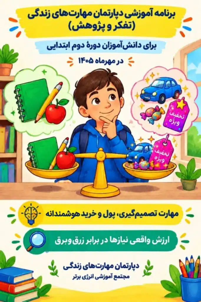 برنامه آموزشی دپارتمان کهارت های زندگی ( تفکر و پژوهش )